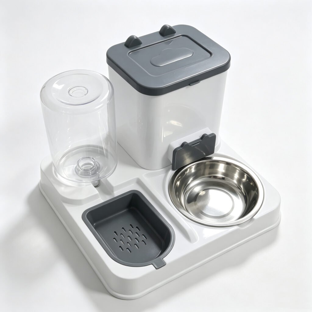 automatic gravity pet food and water dispenser station