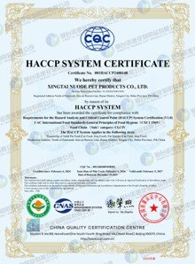 haccp system certificate