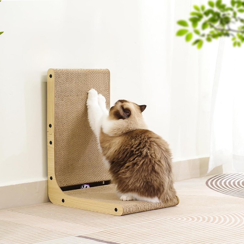 l shaped vertical corrugated cat scratcher