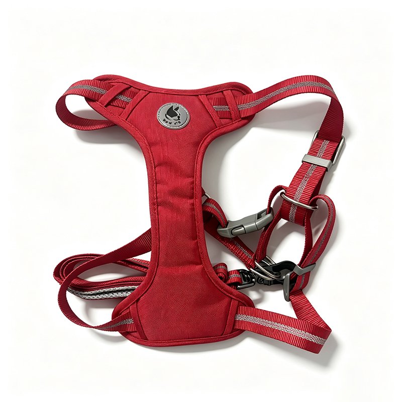 reflective anti pull dog harness leash set